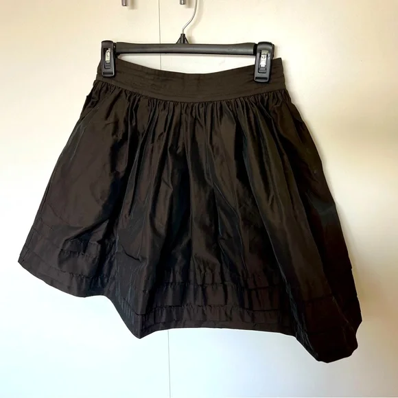 NWOT All Saints Brown Italian Wool Skirt with POCKETS! - Picture 2 of 10
